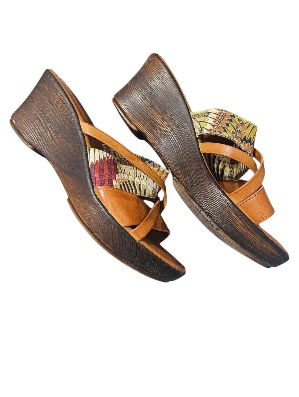 Tuscany by Easy Street Size 8M Made in Italy Women's Wedge Slide Sandals